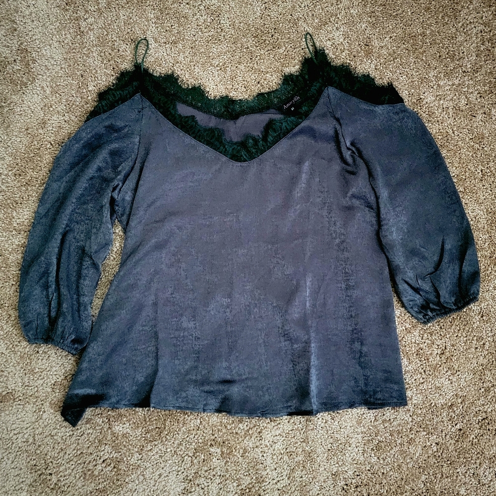 Cold shoulder top olive